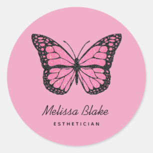 Adesivo borboleta rosa