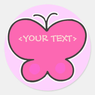 Adesivo borboleta rosa,<YOUR TEXT>,<YOUR TEXT>