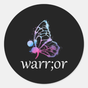 Adesivo Borboleta Semicolon Warrior e Prevenção ao Suicídi