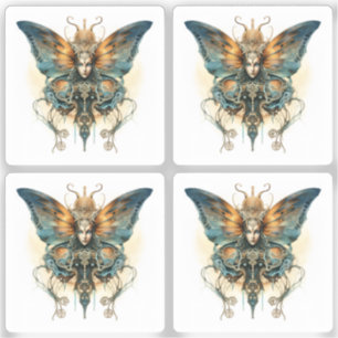 Adesivo Borboleta Steamwhirl Fritillaria Steampunk Gear