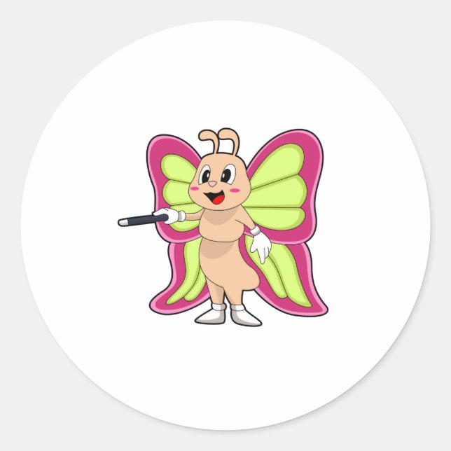 Adesivo Borboleta Varinha mágica (Frente)