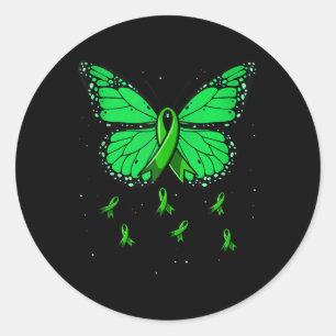 Adesivo Borboleta Verde Mulheres com Saúde Mental Awaren