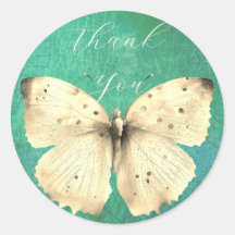 Borboleta verde romântica obrigado você