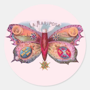 Adesivo Borboleta Vintage Charuto