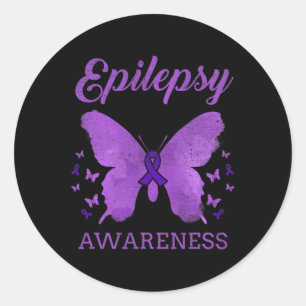 Adesivo Borboleta Vintage de Conscientização da Epilepsia