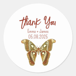 Adesivo Borboleta Vintage Obrigado Sticker