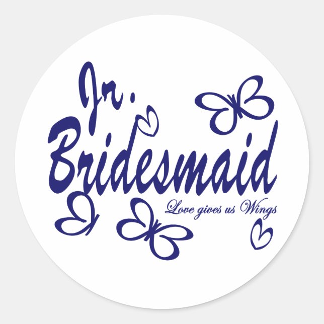 Adesivo Borboleta Wedding/Jr.Bridesmaid (Frente)