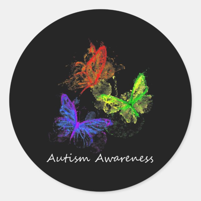 Adesivo Borboletas Autismo-Conscientes Sem Peças Quebra-ca (Frente)