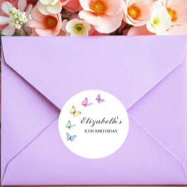 Adesivo Borboletas Coloridas Aniversário