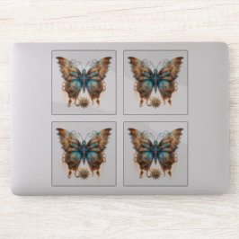 Adesivo Borboletas de Bronze Azul-Vedadas-Pau
