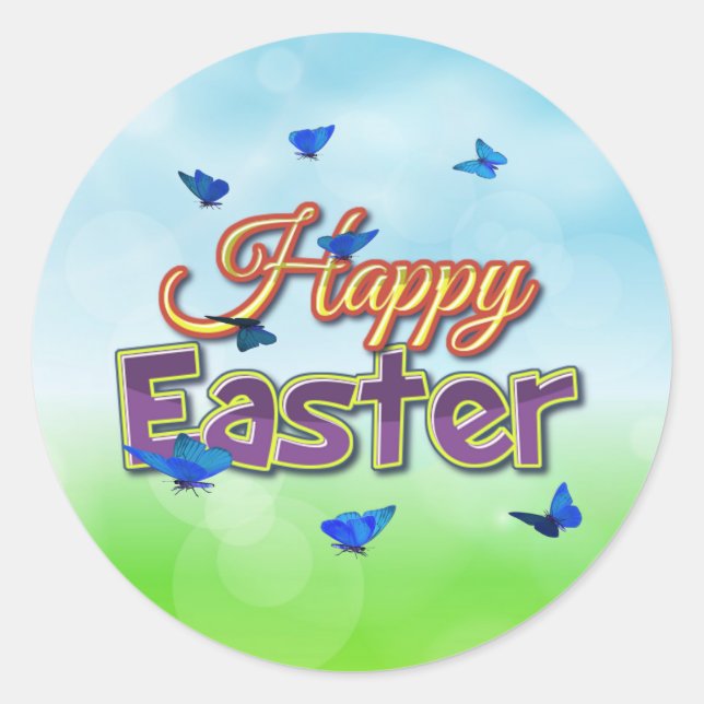 Adesivo Borboletas de felz pascoa (Frente)