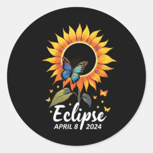 Adesivo Borboletas de girassol flores Eclipse solar total