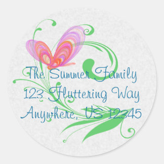 Adesivo Borboletas de Verão cor-de-rosa Abstrato Art