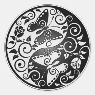Adesivo Borboletas de Yin Yang
