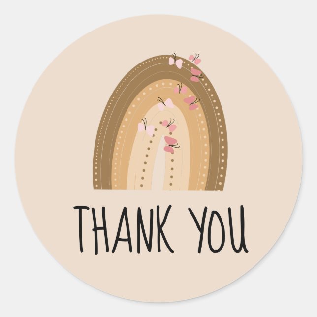 Adesivo Borboletas do arco-íris Mão Boêmia Desenhada Anive (Frente)