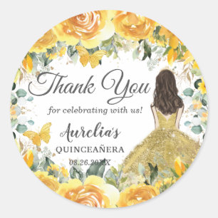 Adesivo Borboletas Douradas Amarelas Princesa Favor