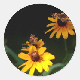 Adesivo Borboletas e flores selvagens