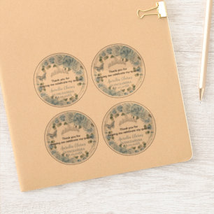 Adesivo Borboletas Florais Bebidas Azuis Vinhetas Transpar