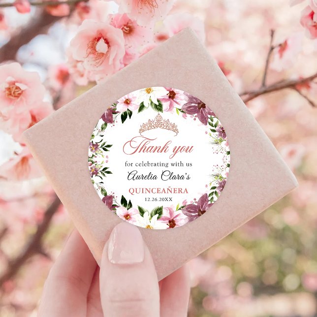 Adesivo Borboletas Florais Elegantes Quinceañera (Criador carregado)