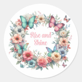 Adesivo borboletas florais pastosas sobem e brilham