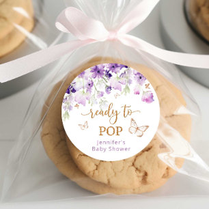 Adesivo Borboletas florais roxas Prontas para Estourar