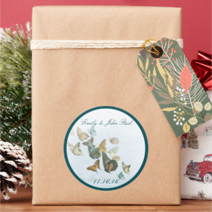 Adesivo Borboletas noivas e nobres giram em espiral profun