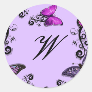 Adesivo Borboletas Púrpura Personalizadas