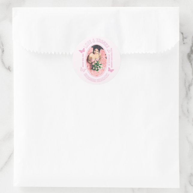 Adesivo Borboletas Rosa Quinceanera (Bolsa)