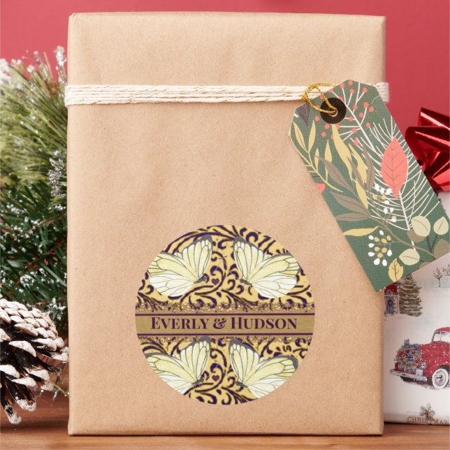 Adesivo Borboletas Roxo Roxo e Laranja (Feriado)