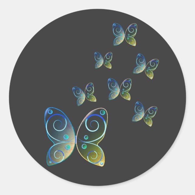 Adesivo borboletas voadoras capuz da natureza (Frente)
