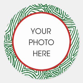 Adesivo Borda das Impressões Digitais de Natal - Verde/Ver