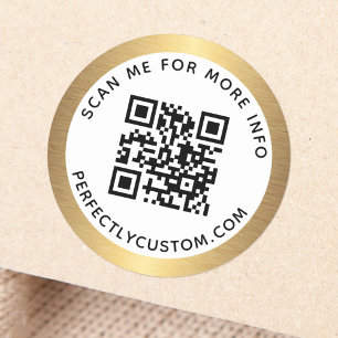Adesivo borda de gradiente de ouro digitalize-me o código