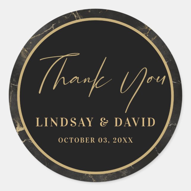 Adesivo Borda de ouro agitada em mármore preto (Frente)