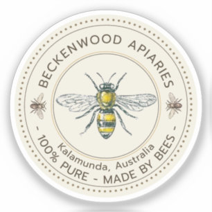 Adesivo Borda Dourada Apiácea Amarela-Mel