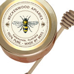 Adesivo Borda Dourada Apiácea Amarela-Mel<br><div class="desc">Rotule seu próprio mel, velas, cera de abelhas e muito mais com este adesivo de mel preto e amarelo de abelha. Personalize com seu nome de negócios apiário no topo e adicione seu local ou endereço abaixo. Você pode editar o texto descritivo para corresponder ao seu produto ou mantê-lo em...</div>