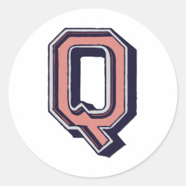 Adesivo Bordado Elegante Carta "Q"