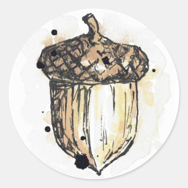 Adesivo Bordador com uma bolota (Frente)