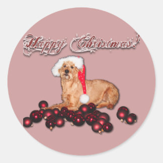 Adesivo Bordador Happy Christmas “Terrier Irlandesa "