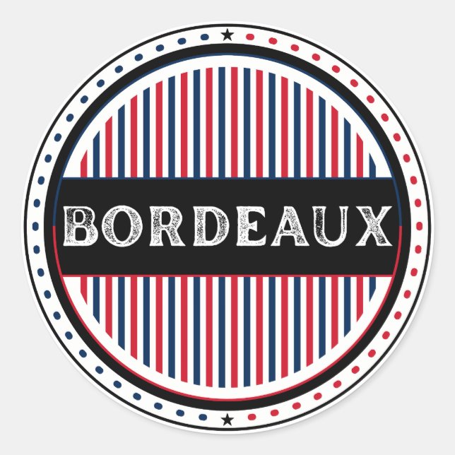 Adesivo Bordeaux City Pride Emblem – French Identity (Frente)