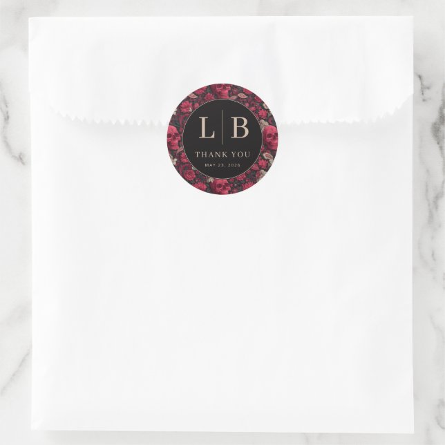 Adesivo Bordeaux Gothic Paisley Wedding (Bolsa)