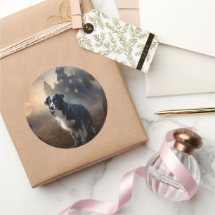 Adesivo Border Collie Halloween Scary