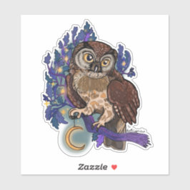 Adesivo Boreal Night Tree Owl Sticker