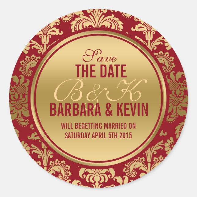 Adesivo Borgonha Elegante e Dourados Damascos Florais 2 (Frente)