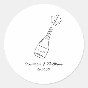 Adesivo Borracha-Boca-Borracha-Champanhe Casamento Whimsic