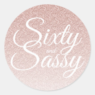 Adesivo Borracha rosa 60 e 60 anos Sassy