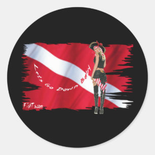 Adesivo Borrachos quentes do mergulho no biquini