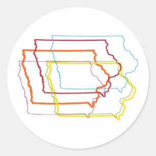Adesivo borrão do orgulho de iowa