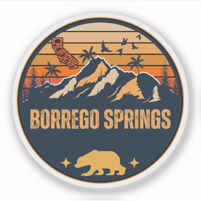 Adesivo Borrego Springs, Califórnia (Frente)