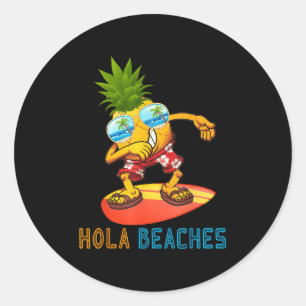 Adesivo Borrões de abacaxi - praias de Hola de Verão