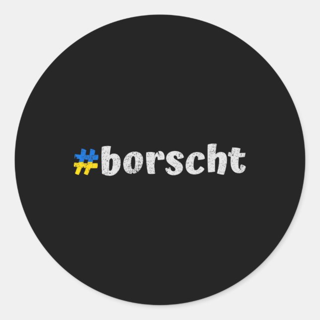 Adesivo Borsch Ucraniano Engraçado Comida Tradicional Ucrâ (Frente)